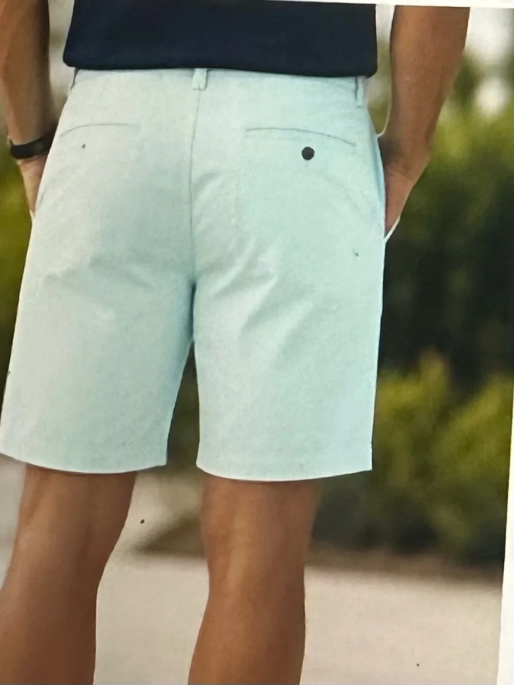 Caribbean Men's Mint Green Flat Front Shorts